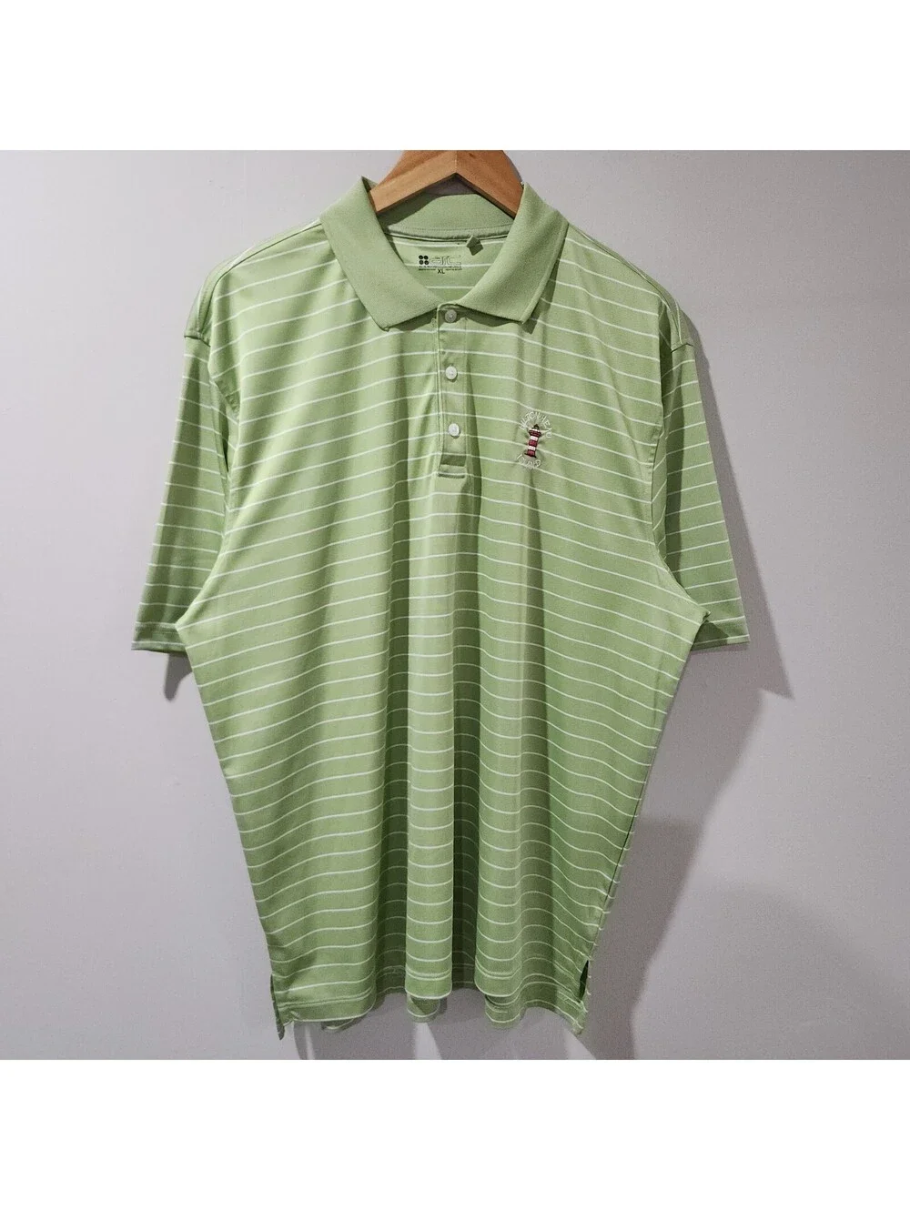 Hilton Head Harbour Town Golf Stretch Performance Polo Striped Preppy Mens XL
